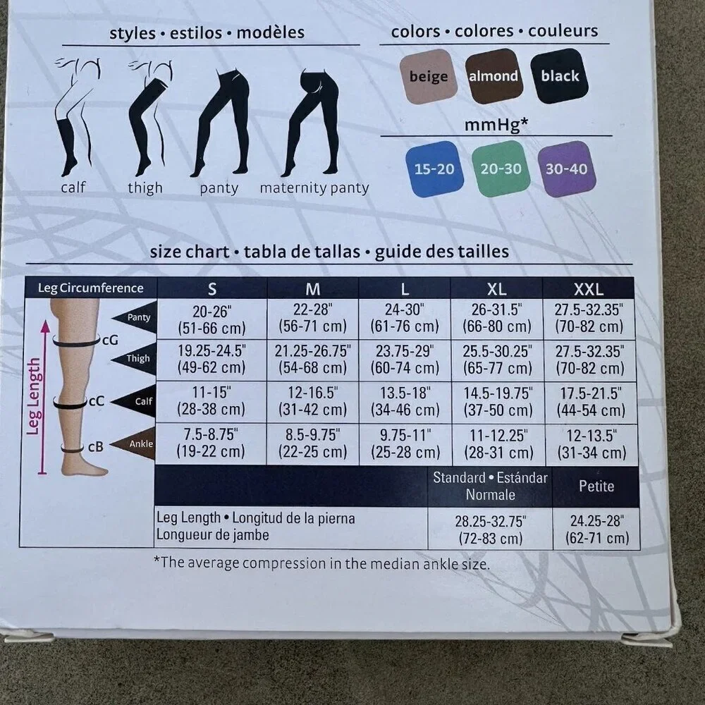 Medi duomed Advantage Compression Stockings Thigh OT 20-30mmHG Size XXL Biege